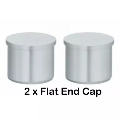 £13 • Buy Qty 2 FLAT END CAPS 42.4mm Modular Handrail System Stainless Steel Tube E01151