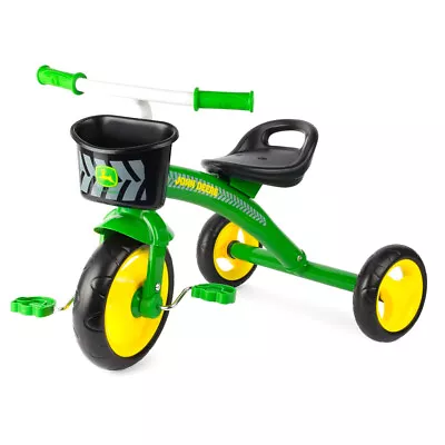 John Deere 50x70cm Adjustable Kids Steel Tricycle Rid-On Children Trike 2y+  • $134