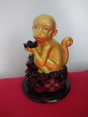 Fengshui Zodiac Auspicous Monkey With Money Figurine Statue Wealth Good Luck  7  • $10.75