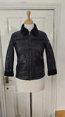 Michael Kors Black Faux Shearling Jacket Size 8 *FAIR* • $7.38