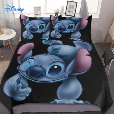 $67.50 • Buy I'm A Big Fan Of Stitch Love Blue Stitch Lilo And Stitch Bedding Set