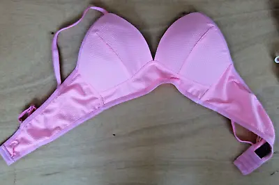 M & S Size 36B Plunge Bra Non Wired Unpadded Stretchy Baby Pink • £11.99