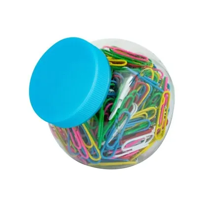 280 X Quality Assorted Mix Coloured Paper Clips Strong Steel Metal With Box • £5.74