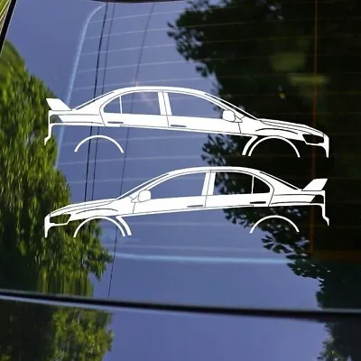 2x Car Silhouette Decal Stickers For Mitsubishi Lancer Evo 10 Evolution X • $8.99