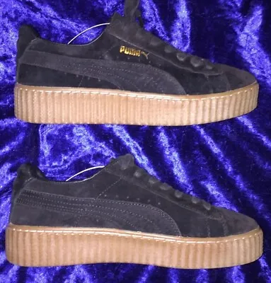 $88 • Buy Puma X Rihanna Fenty Creeper Black Suede Shoes Us 6 Eur 38, 361005–02