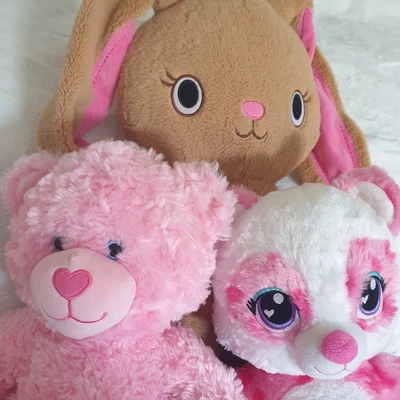 £9.99 • Buy 3 X Plush Build A Bear Toys 1 X Girls Cuddly Rabbit And 2 X Pink Teddy Bears VGC