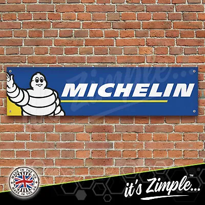 MICHELIN TYRES Banner Garage Workshop Sign Printed PVC Trackside Display • £12.49