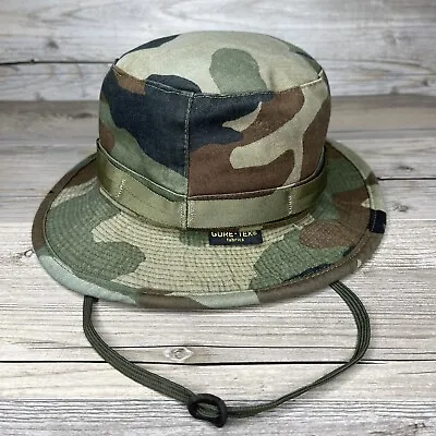 Vintage Camo Bucket Hat GORTEX 80s Jungle Type 2 Military Army Boonie Hunting • $54.99