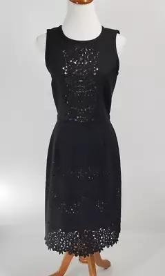 J. CREW Size 6 Laser Cut Sample Dress Black • $38.99