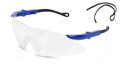 Texas Clear Lens Safety Spectacles Glasses & Neck Cords X 3 Pairs • £11.99