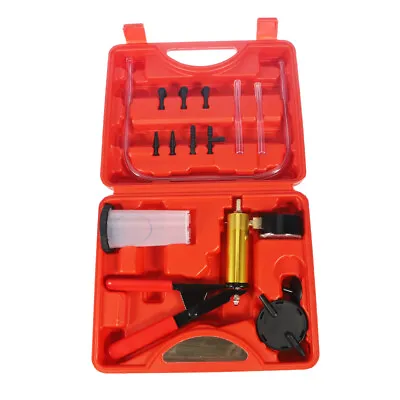 Hand Held Vacuum Pressure Pump Tester Set Brake Fluid Bleeder Bleeding Kit + Box • $18.33
