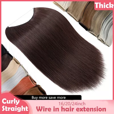 Curly Wire In Hair Extensions Elastic Band Secret Miracle Thick Hair Nano Ring • $13.40