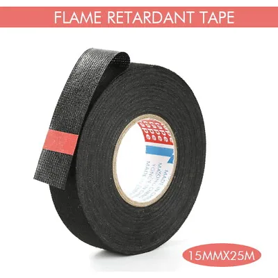 Black 15mm X 25M Electrical Pvc Insulation / Insulating Tape Flame Retardant • £3.49