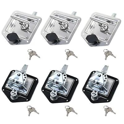 6 Pcs Trailer Door Latch T-Handle Locking For Camper RV Truck Tool Box With Keys • $55.55