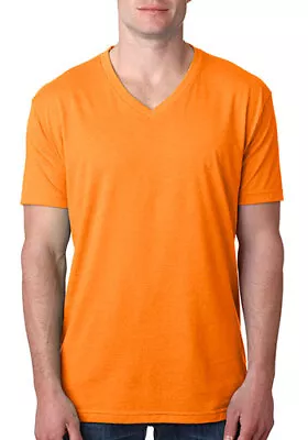 NWT 6XLT 6X Tall SUPER FULL CUT Orange V-Neck S/S T-Shirt By B.A.T. WEAR • $28.95