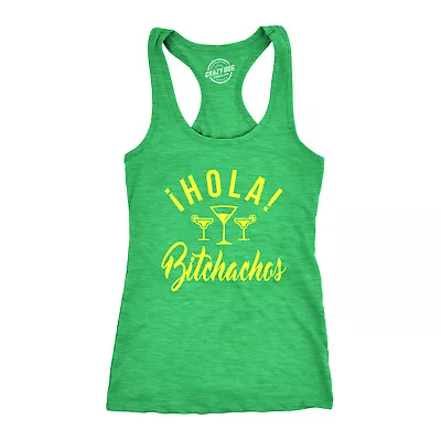 Womens Hola Bitchachos Funny Workout Shirts Cool Novelty Vintage Fitness Tank • $13.10