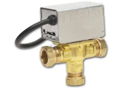  Honeywell Central Heating Mid Position Diverter 3 Port Valve 5 Wire 22mm V4073 • £99.95