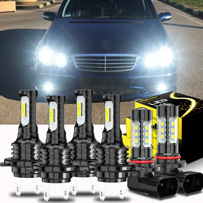 For Mercedes-Benz C230 2002-2007 6Pcs 6000K LED Headlight Fog Light Bulbs KIT • $29.99