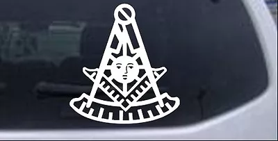 Masonic Past Master Car Or Truck Window Laptop Decal Sticker White 6X5.6 • $8.32