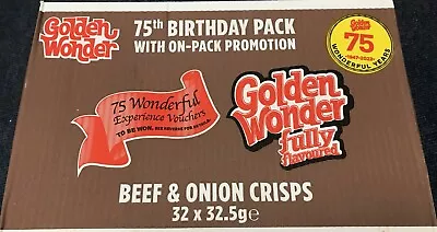 £16.99 • Buy Golden Wonder Beef And Onion Crisps 32.5g X 32 Pack Tracked Delivery Only £16.99