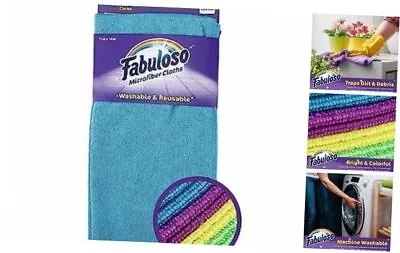  Microfiber Cleaning Cloths 8 Ct Colors | Lint-Free Scratch 8 Count Rainbow • $9.51