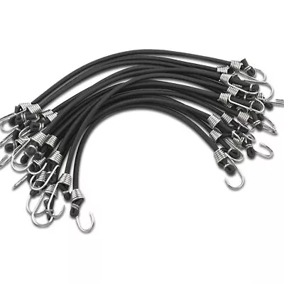 15 Pack Heavy Duty Bungee Cords W Hooks 11 Inch Mini Rubber Bungee Cord Elastic • $11.34