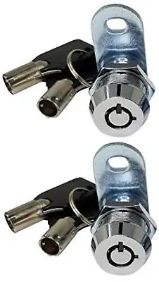 Universal Safe Tool Box Lock Chest Key Storage Truck Cylinder Cabinet Chrome 2pc • $18.99