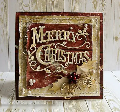 £3.19 • Buy Merry Christmas Holly Leaves Metal Cutting Dies Scrapbooking Embossing Album DIY