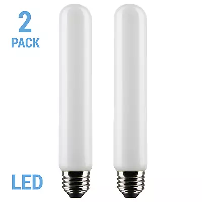 2 Pack LED Tubular Filament Bulbs 8W =75W T9 Medium E26 Frosted 2700K Warm White • $15