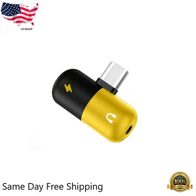 $3.19 • Buy 2in1 Type C To 3.5 Mm And Charger Headphone AUX Audio Jack USB-C Cable Adapter