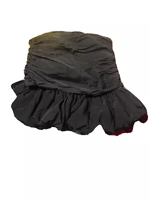Rugby Ralph Lauren Size 2 Black Silk Layered Peplum Bubble Skirt • $27