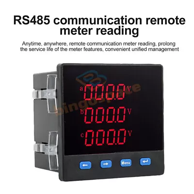 AC220V 3phase Digital Current Voltage Power Frequency Meter RS485 Communication. • $33.59