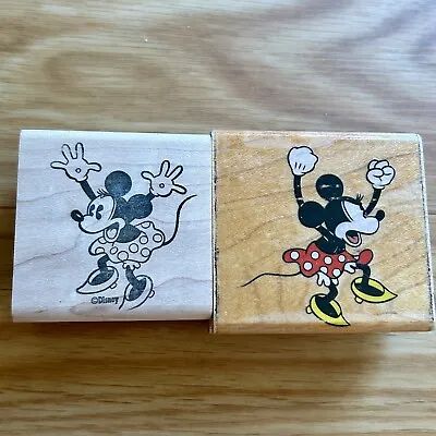 2 Rare Disney Mickey Mouse Rubber Stamps RUBBER STAMPEDE Mad & Scared • $6.99