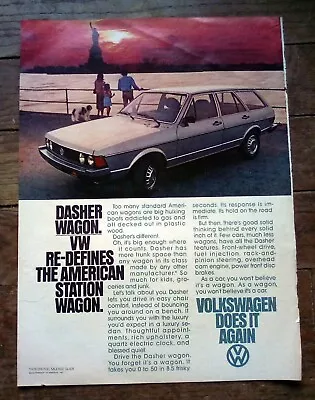 $8 • Buy 1978 Volkswagen Dasher Station Wagon Magazine Print Ad