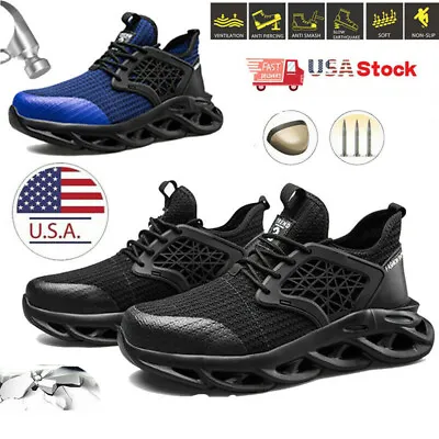 Mens Waterproof Indestructible Work Boots Sports Steel Toe Safety Shoes Sneakers • $40.47