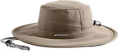 MISSION UPF 50 Wide Brim Cooling Booney Sun Hat In Khaki • $14.20