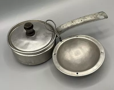 Vintage Single 1 Egg 3 Piece Egg Poacher Aluminum Camping • $13.99