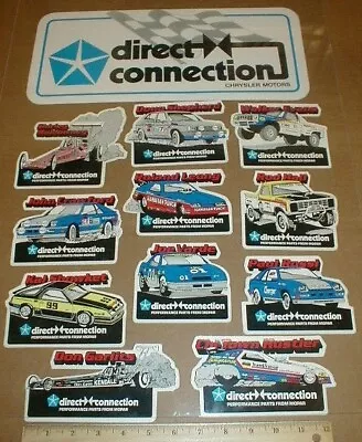 Vtg Direct Connection Mopar Dodge Chrysler Hemi Drag Racing Decal Sticker Set • $99.95