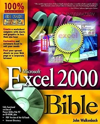 Microsoft Excel 2000 Bible By Walkenbach John Paperback Book The Cheap Fast • £4.99