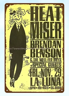 Cottage Shop 1996 Elliott Smith-Heatmiser La Luna Concert Poster Metal Tin Sign • $18.89