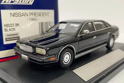 *Last* 1:43 HI STORY HS023BK Nissan President 1990 Infiniti Q45 Scale Model Car • $118