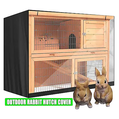 Outdoor Rabbit Hutch Cover Pet Bunny Cage Cover For Double Decker Rabbit Hutch • $28.48