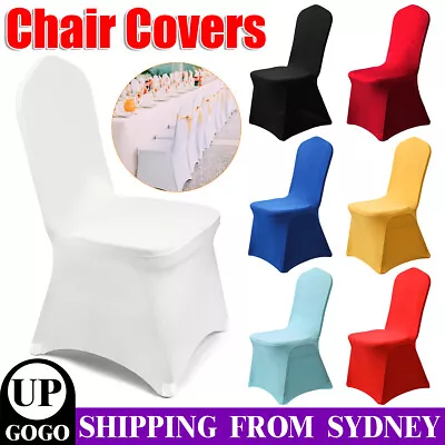 Chair Cover Full Seat Covers Spandex Stretch Elastic Banquet Wedding Party AU • $6.99