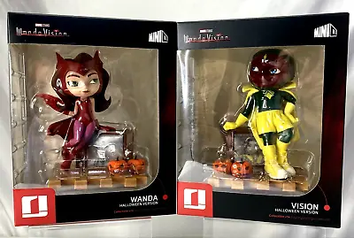 Set Of 2 Vinyl MiniCo Statues - Wanda & Vision (Halloween Versions) • $59.99