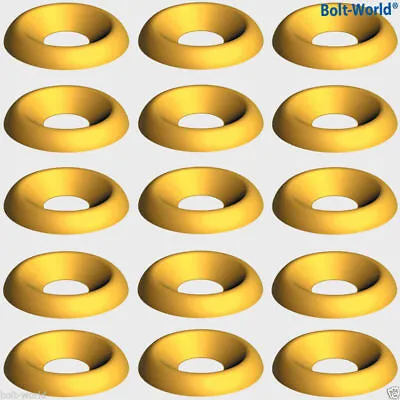 No. 6 SOLID BRASS SURFACE STEEL CUP WASHERS FOR COUNTERSUNK SCREWS BOLTS • £4.04