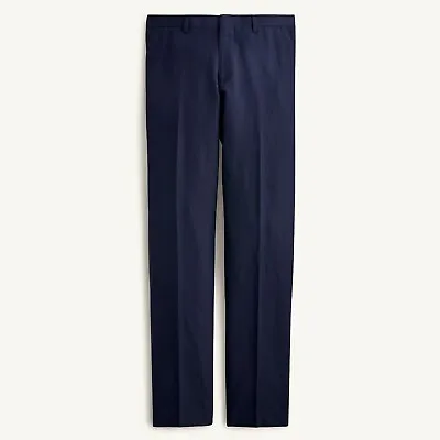 J. Crew Ludlow Slim-fit Suit Pant Irish Cotton-Linen Navy - $168 NWT • $61.74