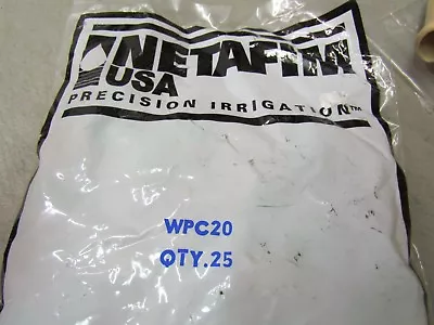 New Bag Of 25 NETAFIM WPC20  2 GPH Drippers Barb X Nipple • $12.95