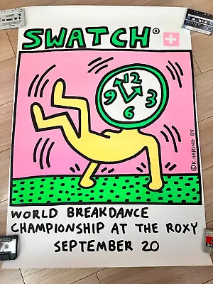 Keith Haring Swatch World Break Dance Championship Poster 1984 840 X 590mm • $880