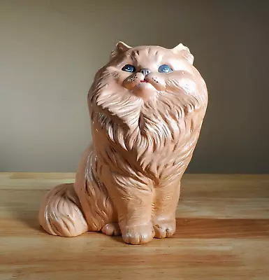 Pink Persian Ceramic Cat Statue • $16