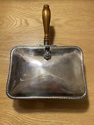 Vintage F.B ROGERS Silver Co. 1883 Crumb Catcher Tray 186 ~ Wood Handle  • $22.89